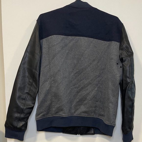 Blank NYC Mens Wool and Faux Leather Jacket Size Large - Picture 3 of 5